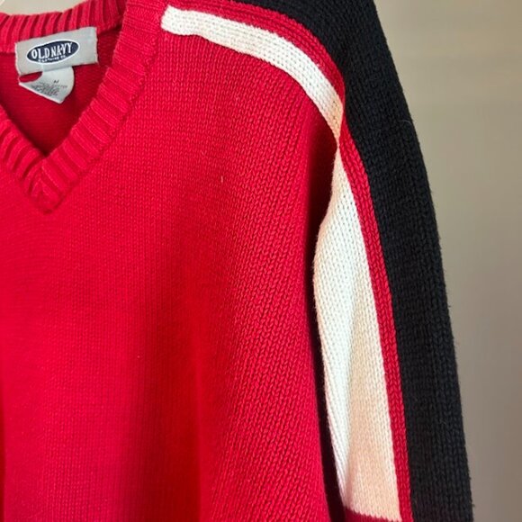 Old Navy Vintage 1998 Red Black White Sweater Size‎ Medium Men's - Picture 3 of 4
